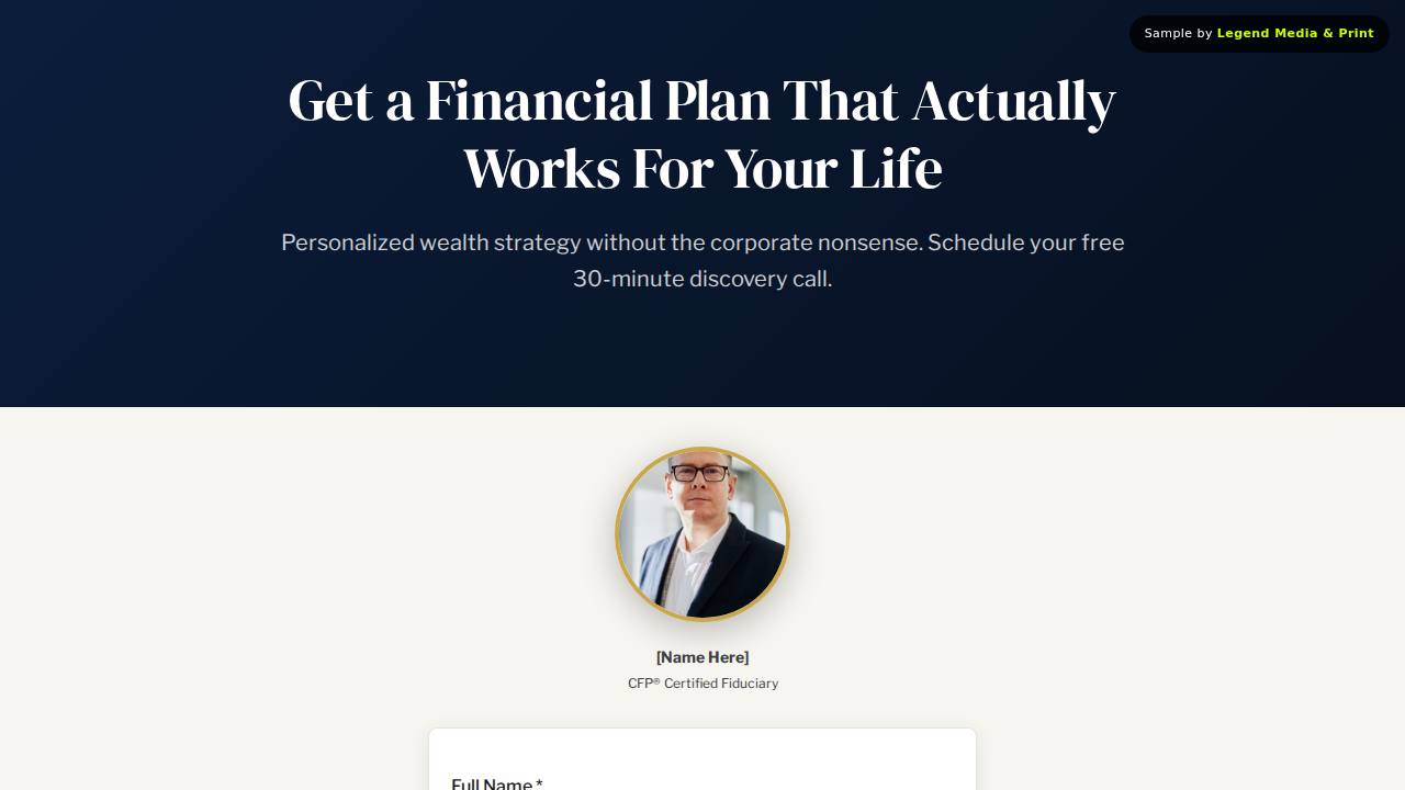 Wealth Strategy Funnel website preview
