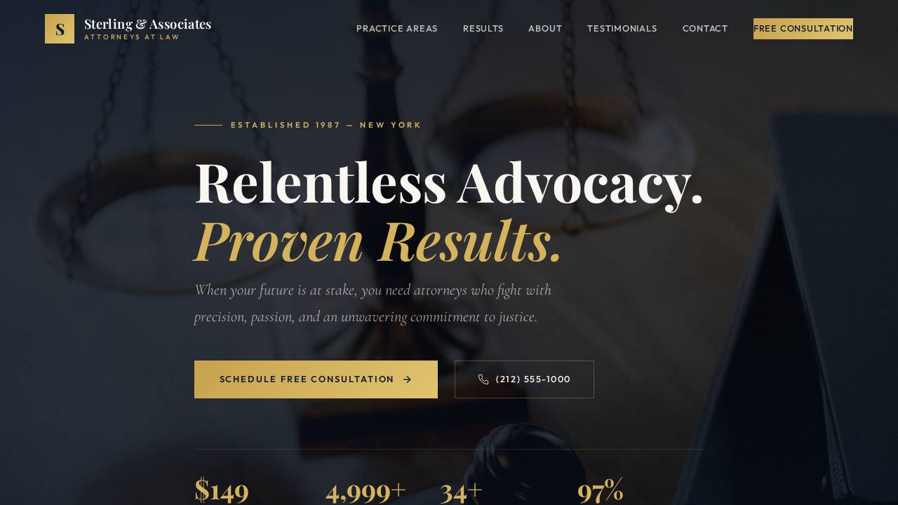 Sterling & Associates Law website preview