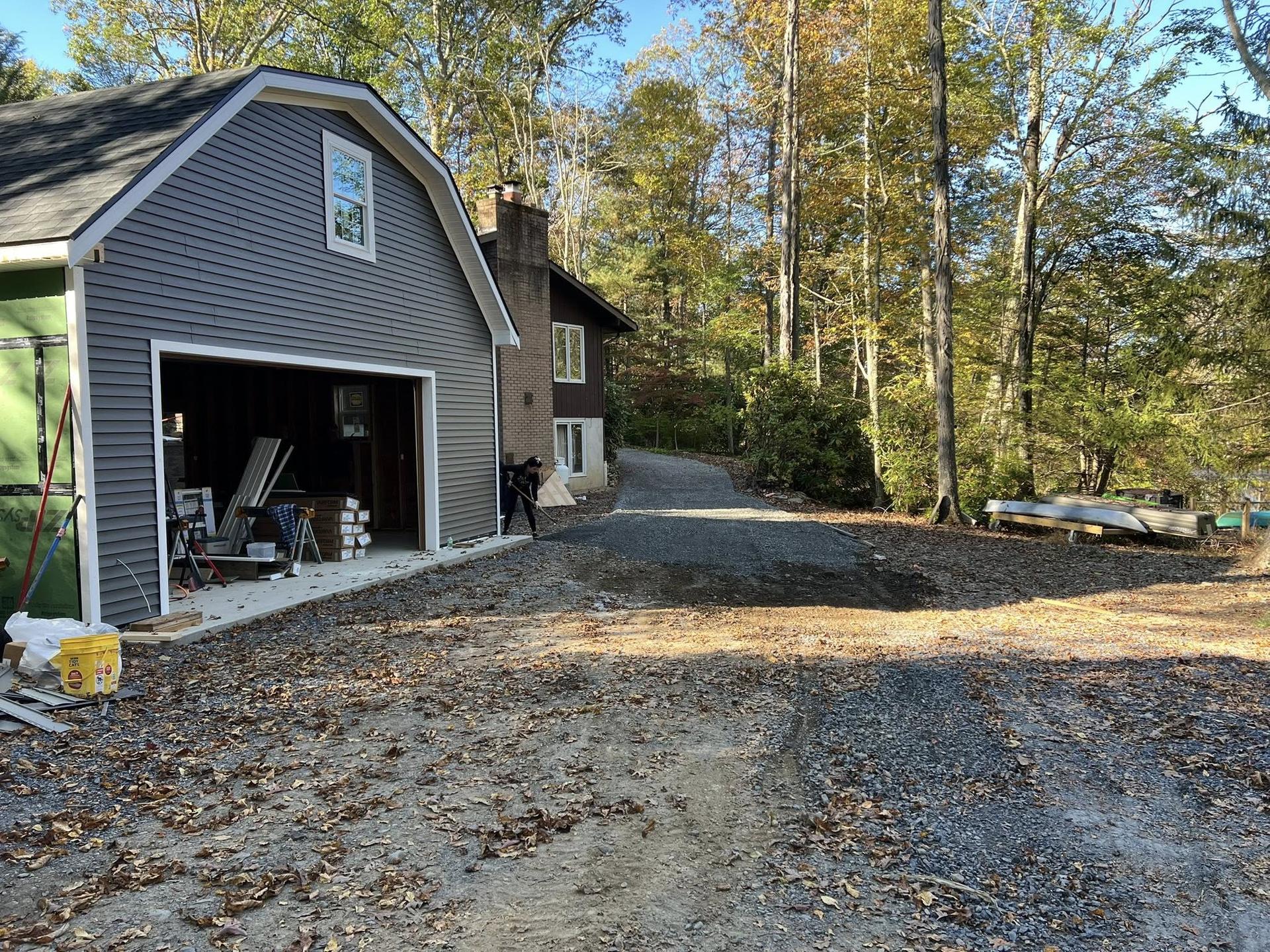 Cracked driveway before repaving