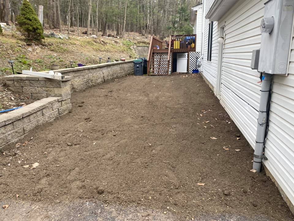 Bare yard before landscape design