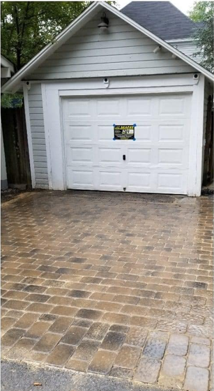 Bare yard area before paver patio install
